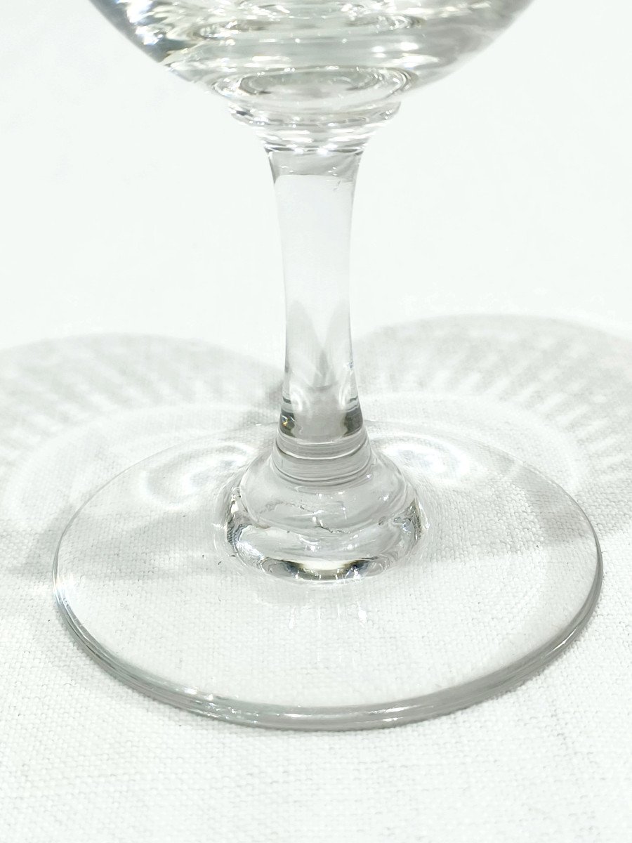 Baccarat – 7 Nancy White Wine Glasses-photo-3