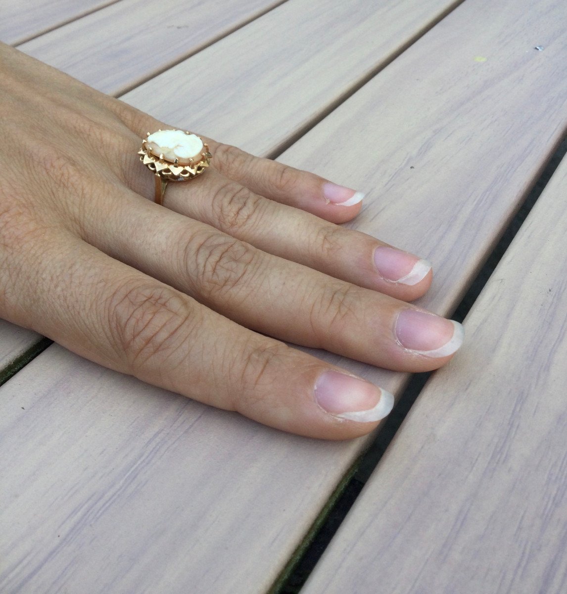 Rose Gold Cameo Ring-photo-8