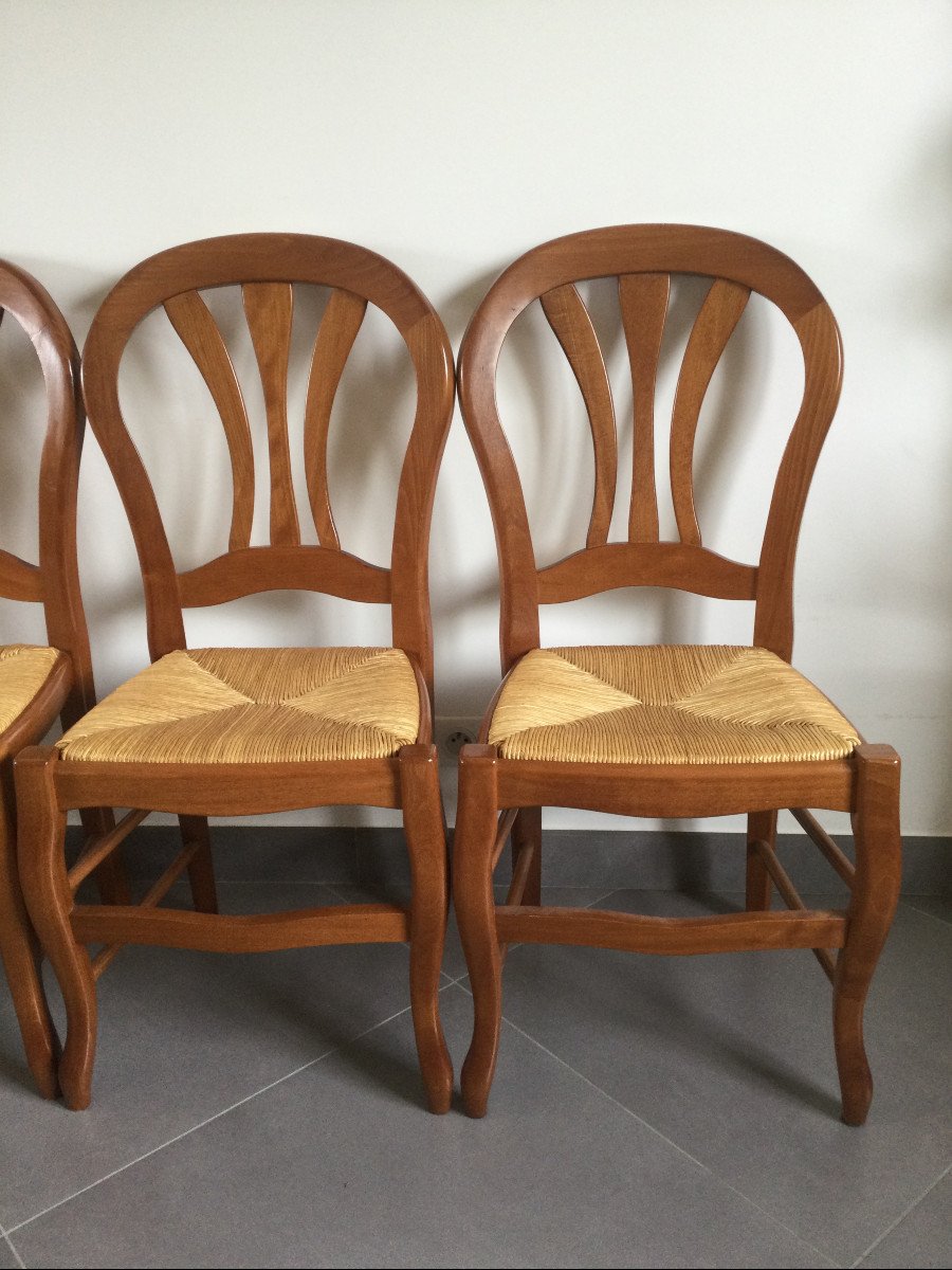 Series Of 4 Chairs In Cherry-photo-2
