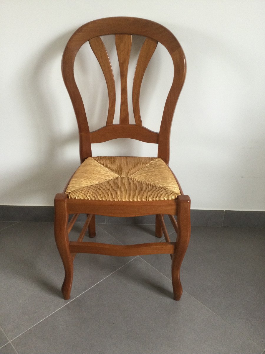Series Of 4 Chairs In Cherry-photo-1