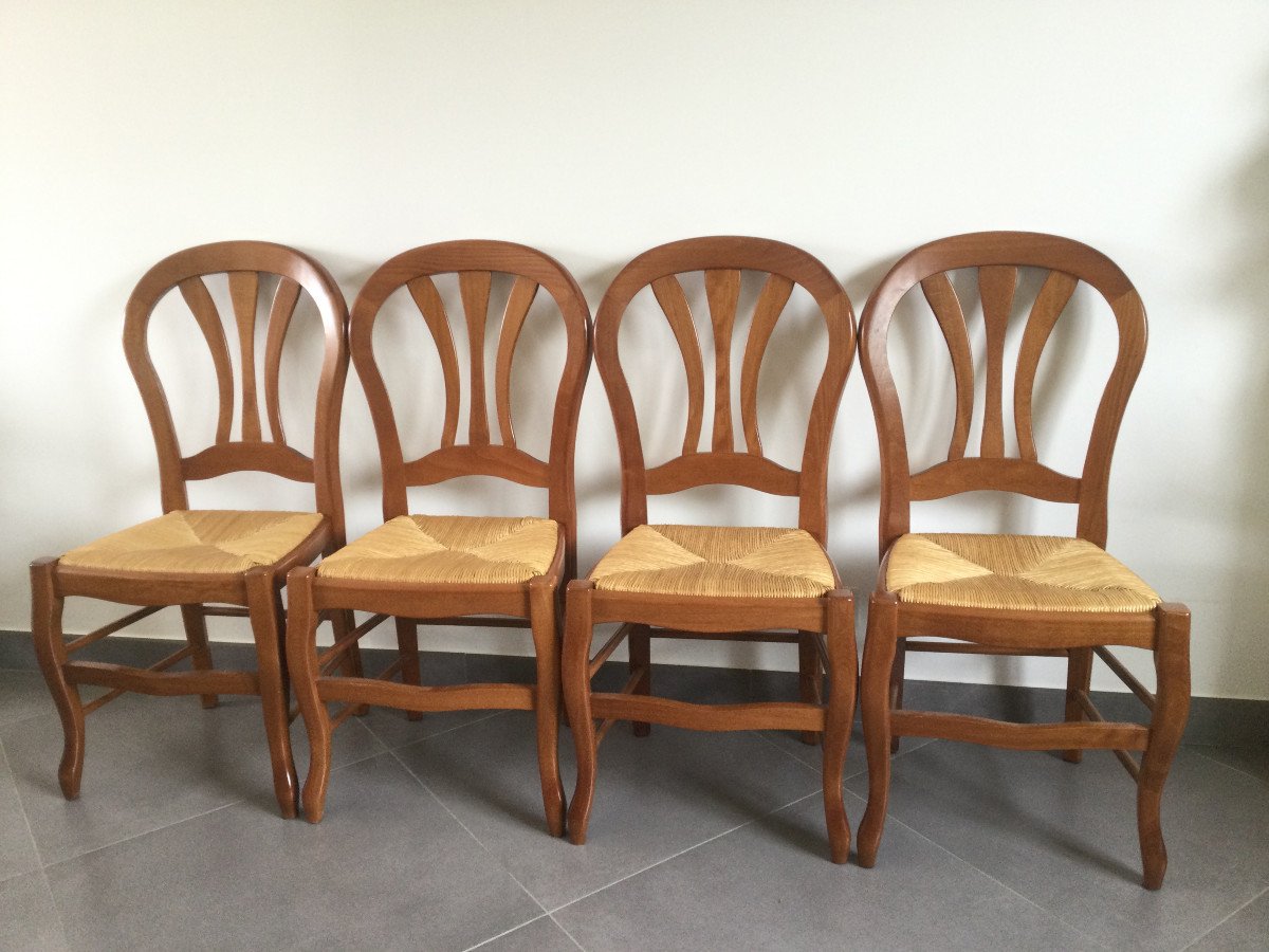 Series Of 4 Chairs In Cherry