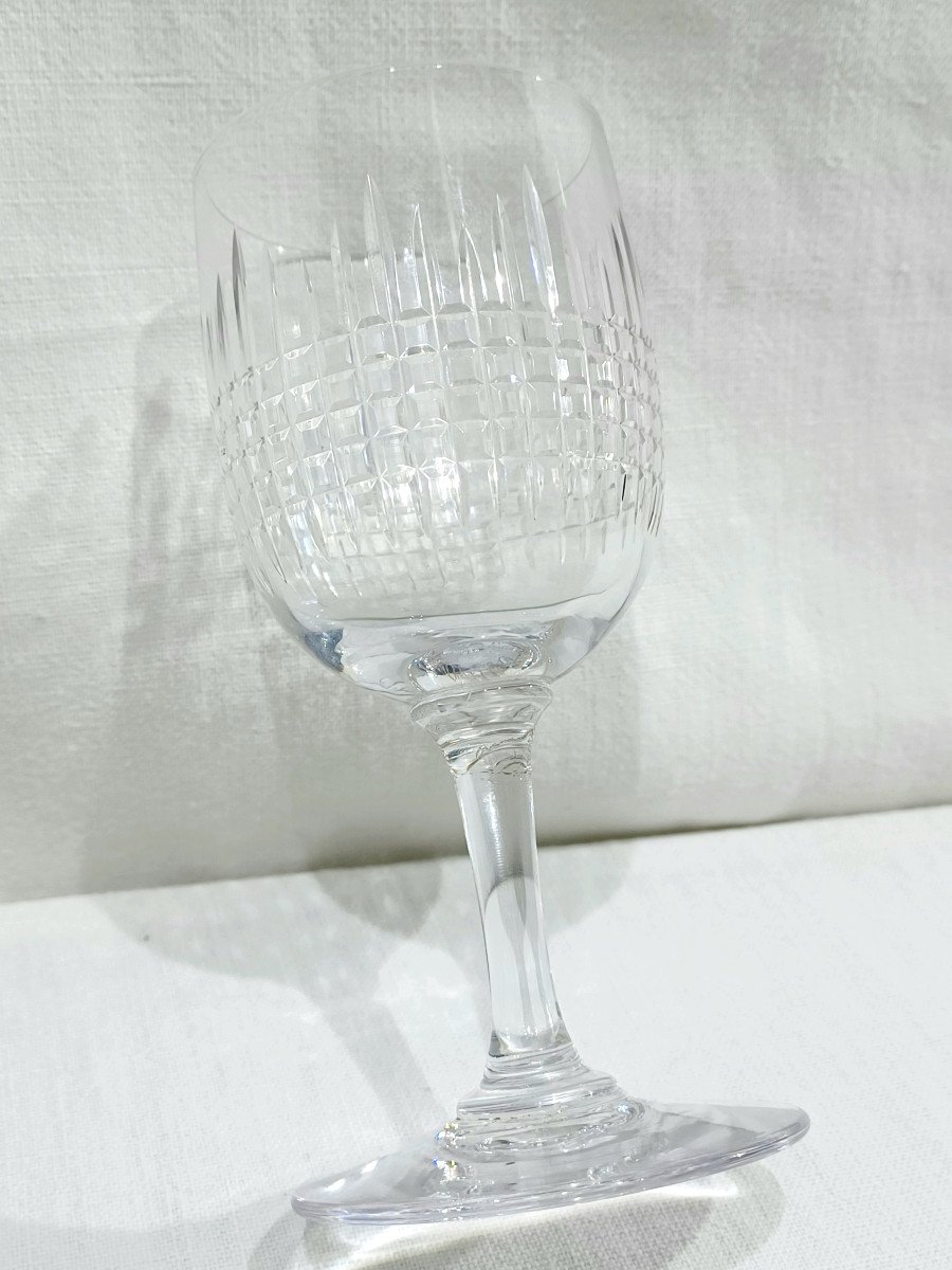 Baccarat – 11 Nancy White Wine Glasses-photo-7