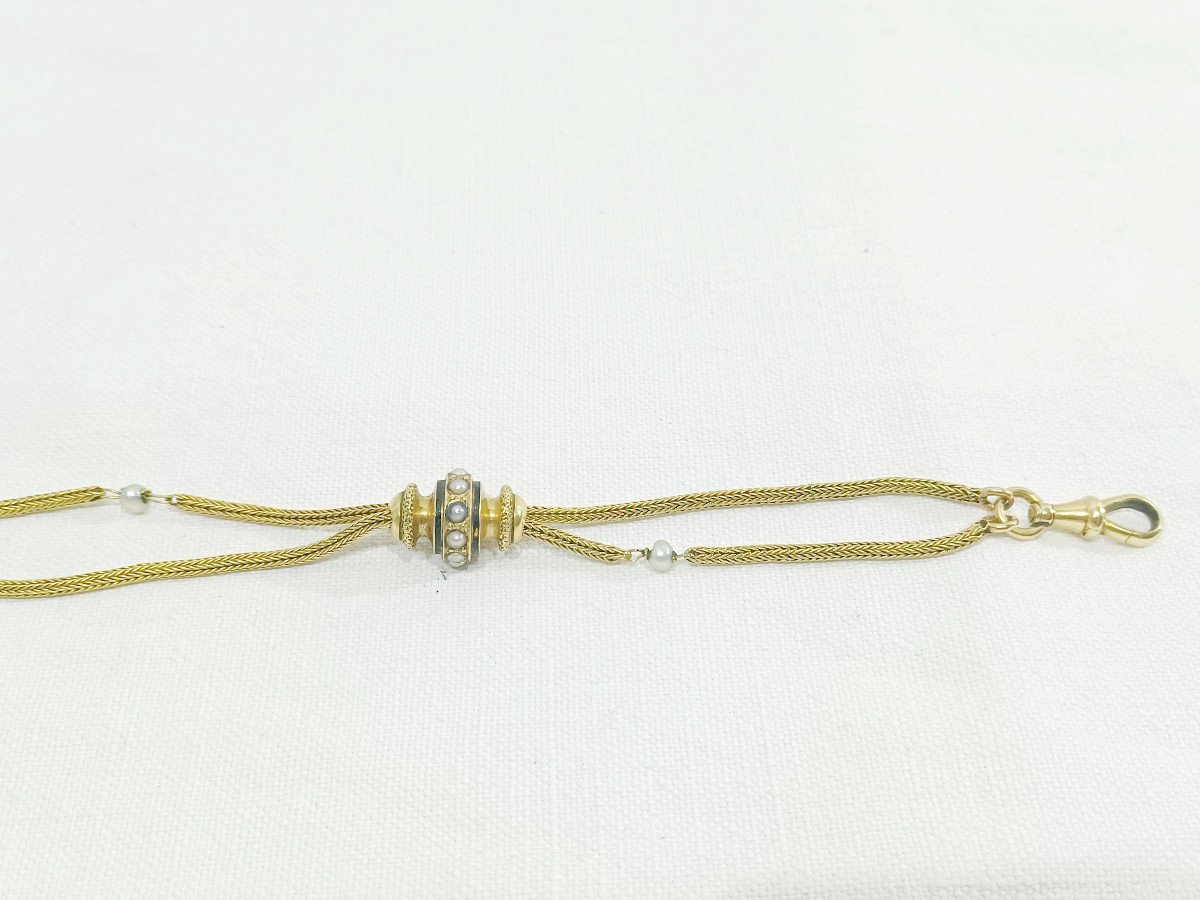 Sautoir En Or Et Perles -photo-2