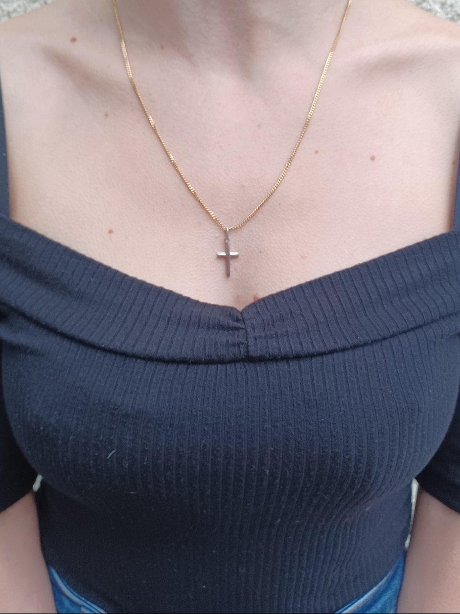 Croix En Or Blanc -photo-7