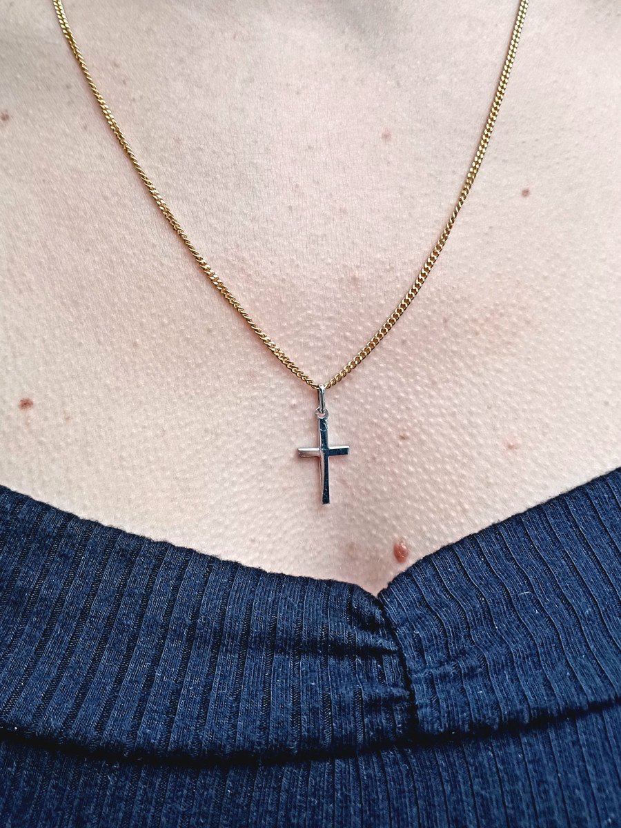 Croix En Or Blanc -photo-8