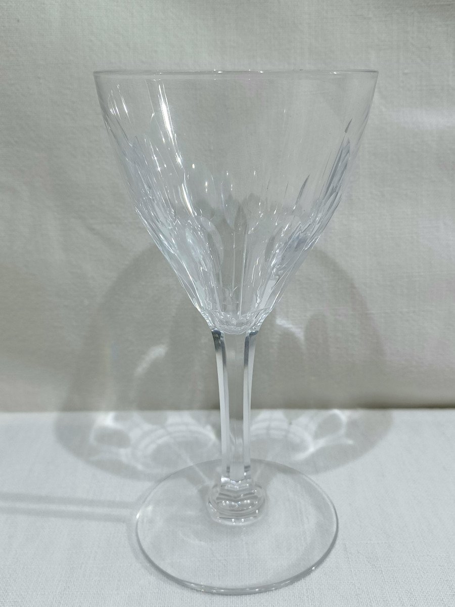 Val Saint Lambert - 10 Nestor Hamlet White Wine Glasses-photo-7