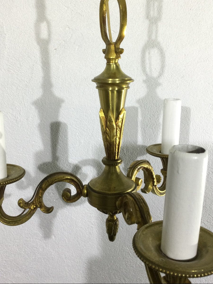 3 Light Bronze Chandelier-photo-3