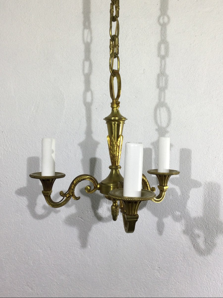 3 Light Bronze Chandelier