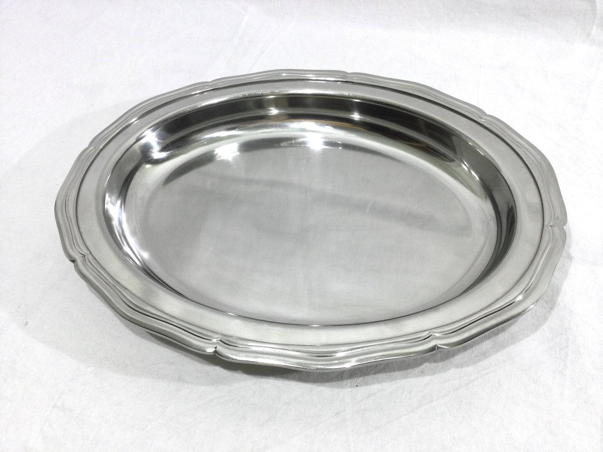 Silver Metal Serving Dish-photo-2