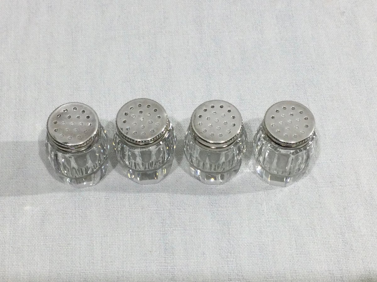 Boulenger – 4 Salt Cellars In Sterling Silver “-photo-4