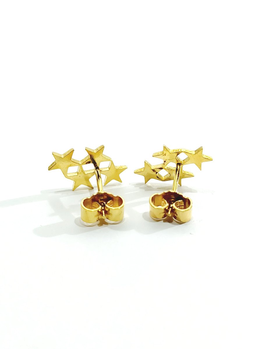 Pair Of Gold Star Earrings-photo-1