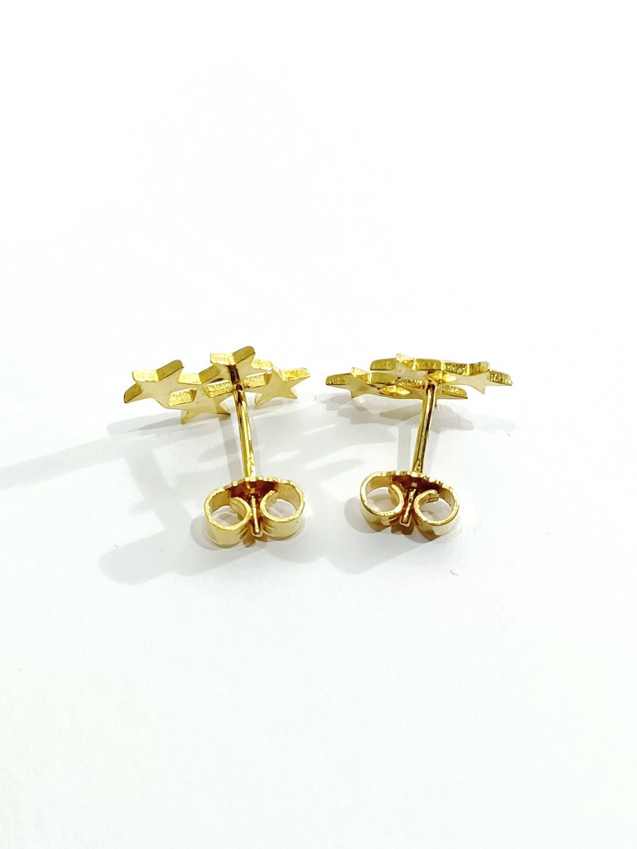 Pair Of Gold Star Earrings-photo-2