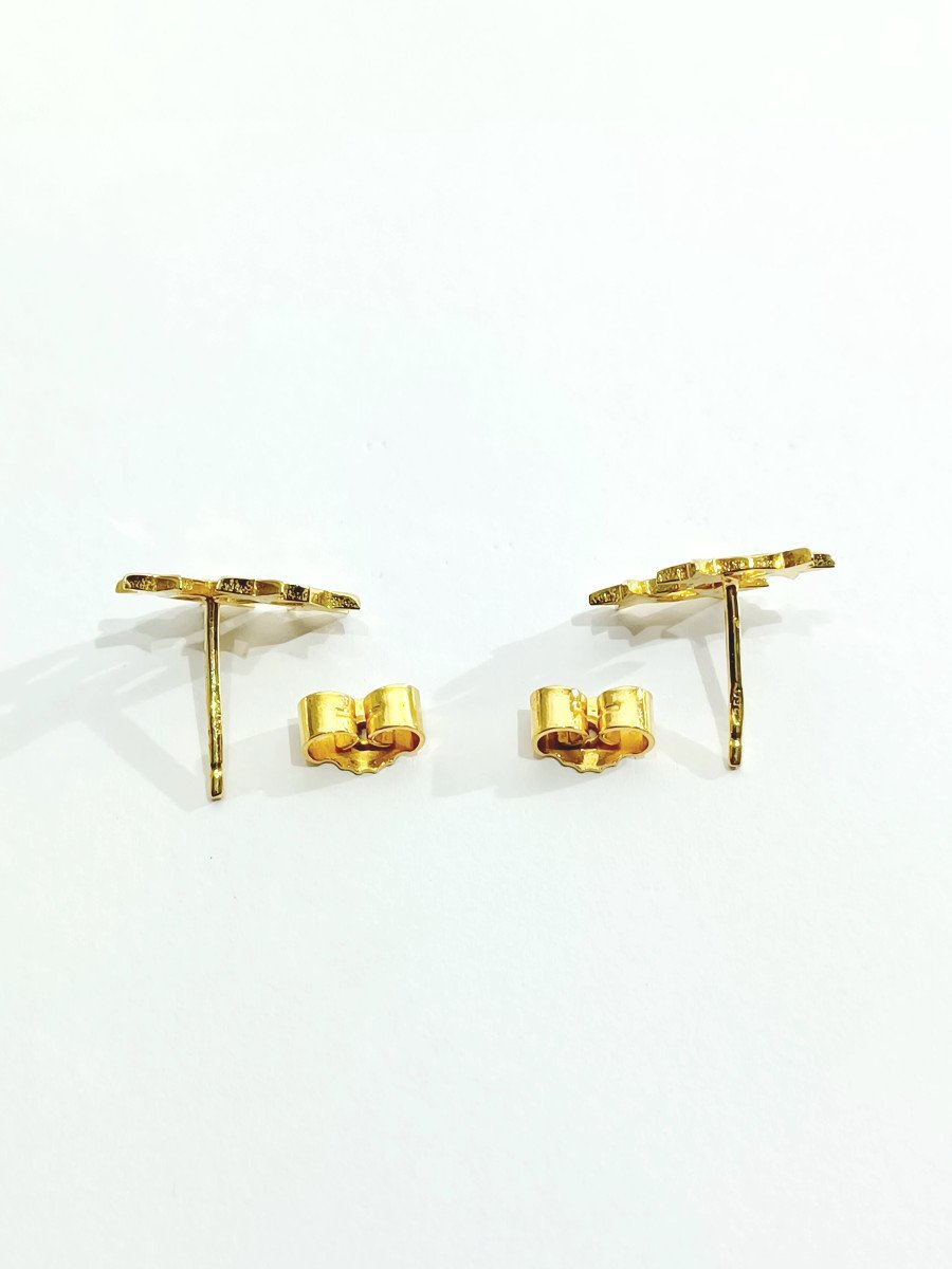 Pair Of Gold Star Earrings-photo-4
