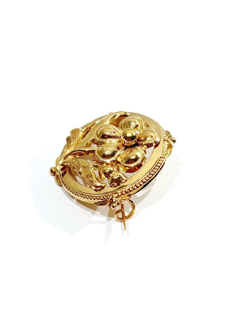 Art Nouveau Brooch In Rose Gold-photo-2