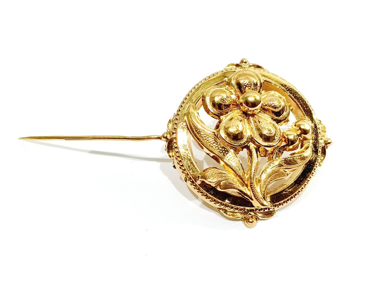 Art Nouveau Brooch In Rose Gold-photo-6