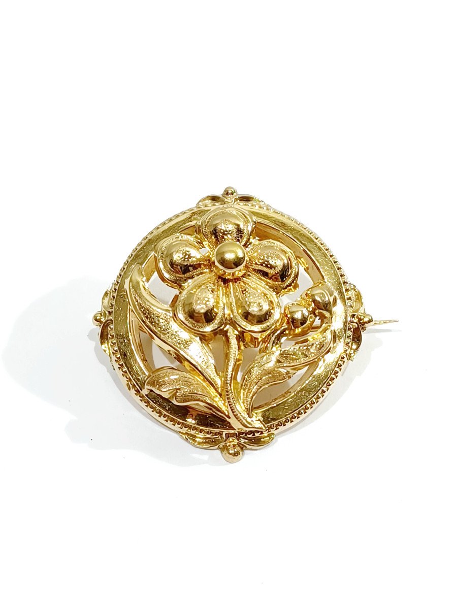 Art Nouveau Brooch In Rose Gold