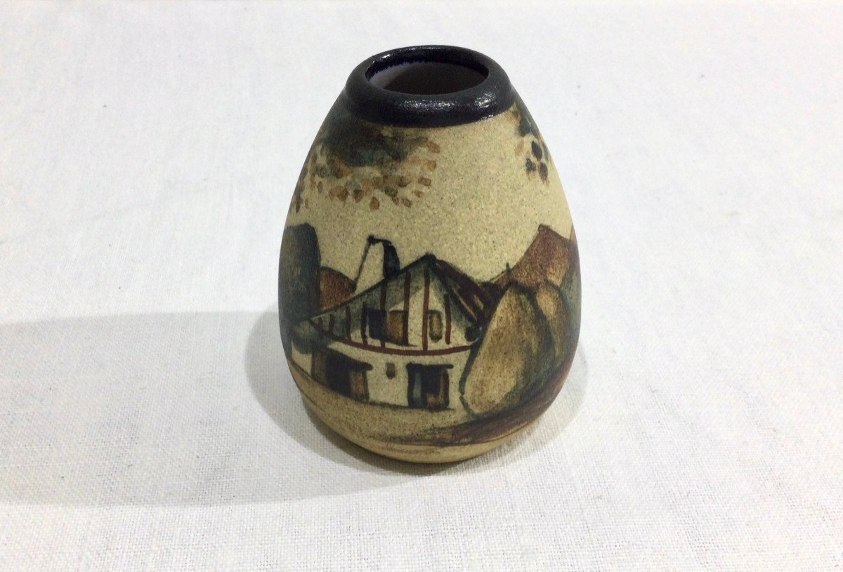 Ciboure Petit Vase Ovoïde En Céramique -photo-3
