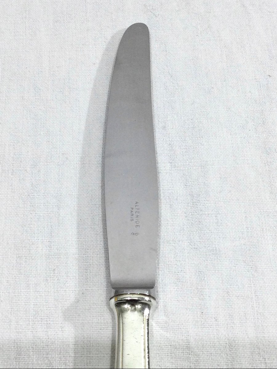 Christofle - Alfenide Silver Metal Knives-photo-3