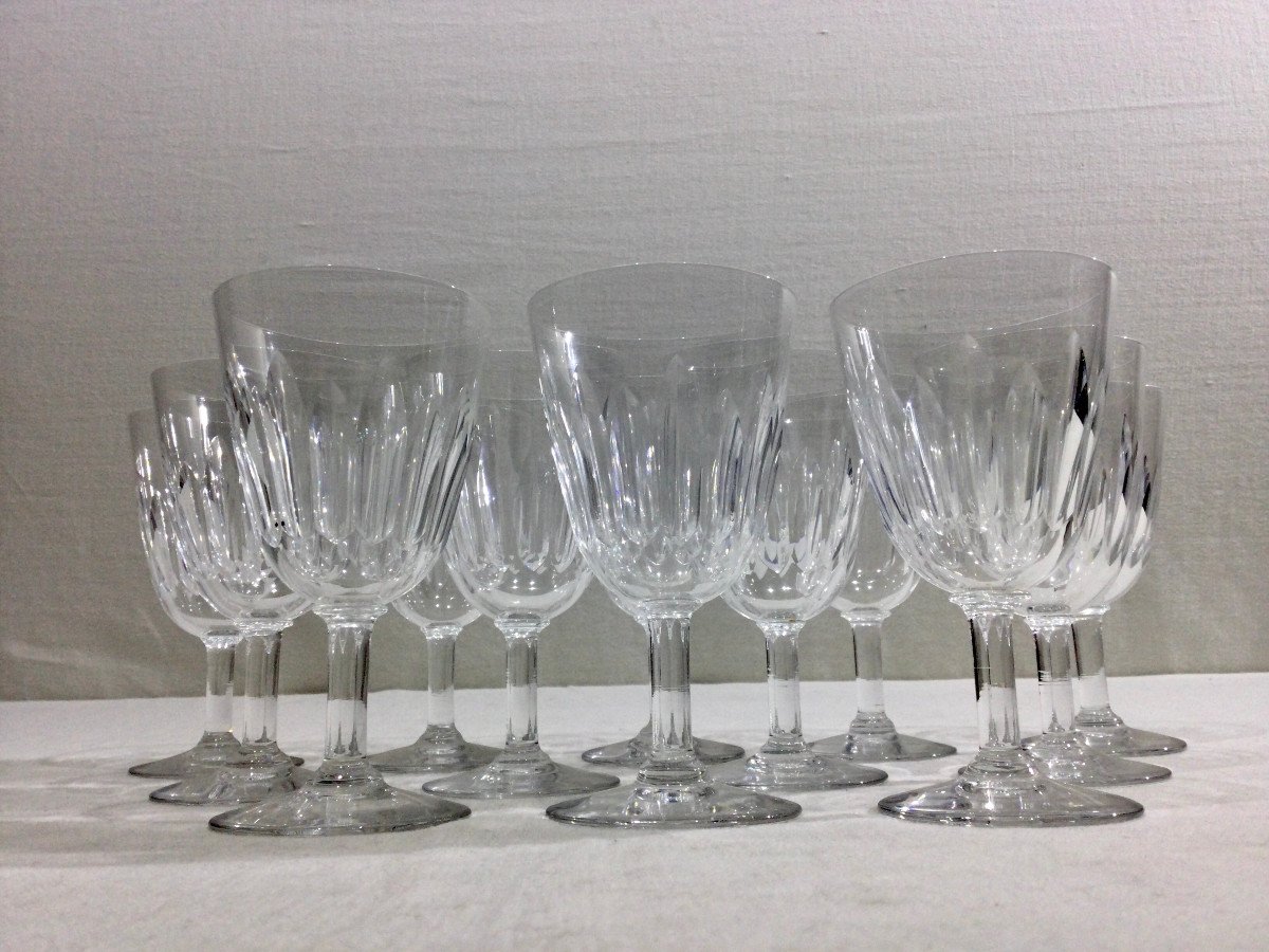 Baccarat – 12 Verres à Eau En Cristal De Baccarat Modèle Casino-photo-2