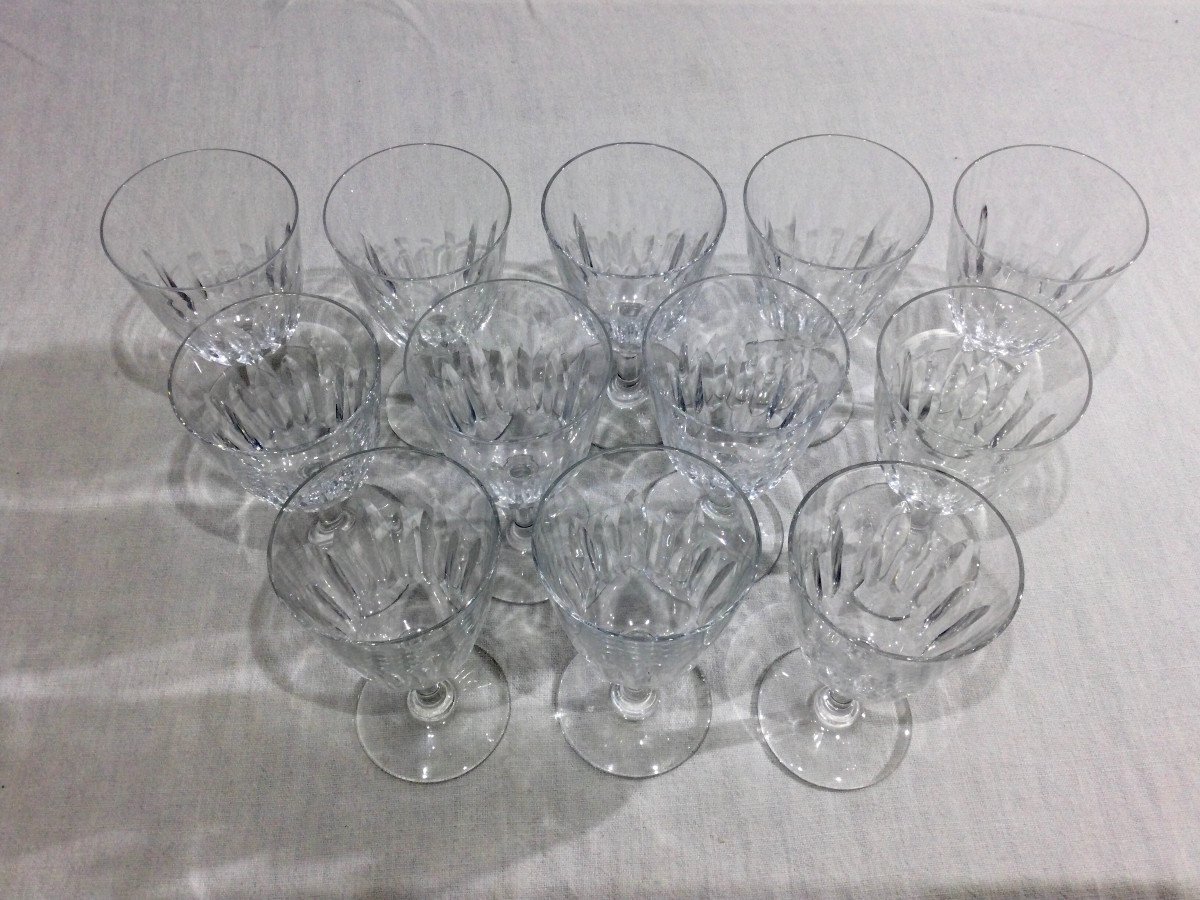 Baccarat – 12 Verres à Eau En Cristal De Baccarat Modèle Casino-photo-3