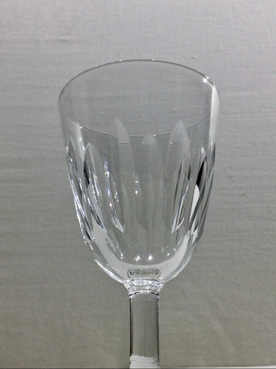 Baccarat – 12 Baccarat Crystal Red Wine Glasses Casino Model-photo-7