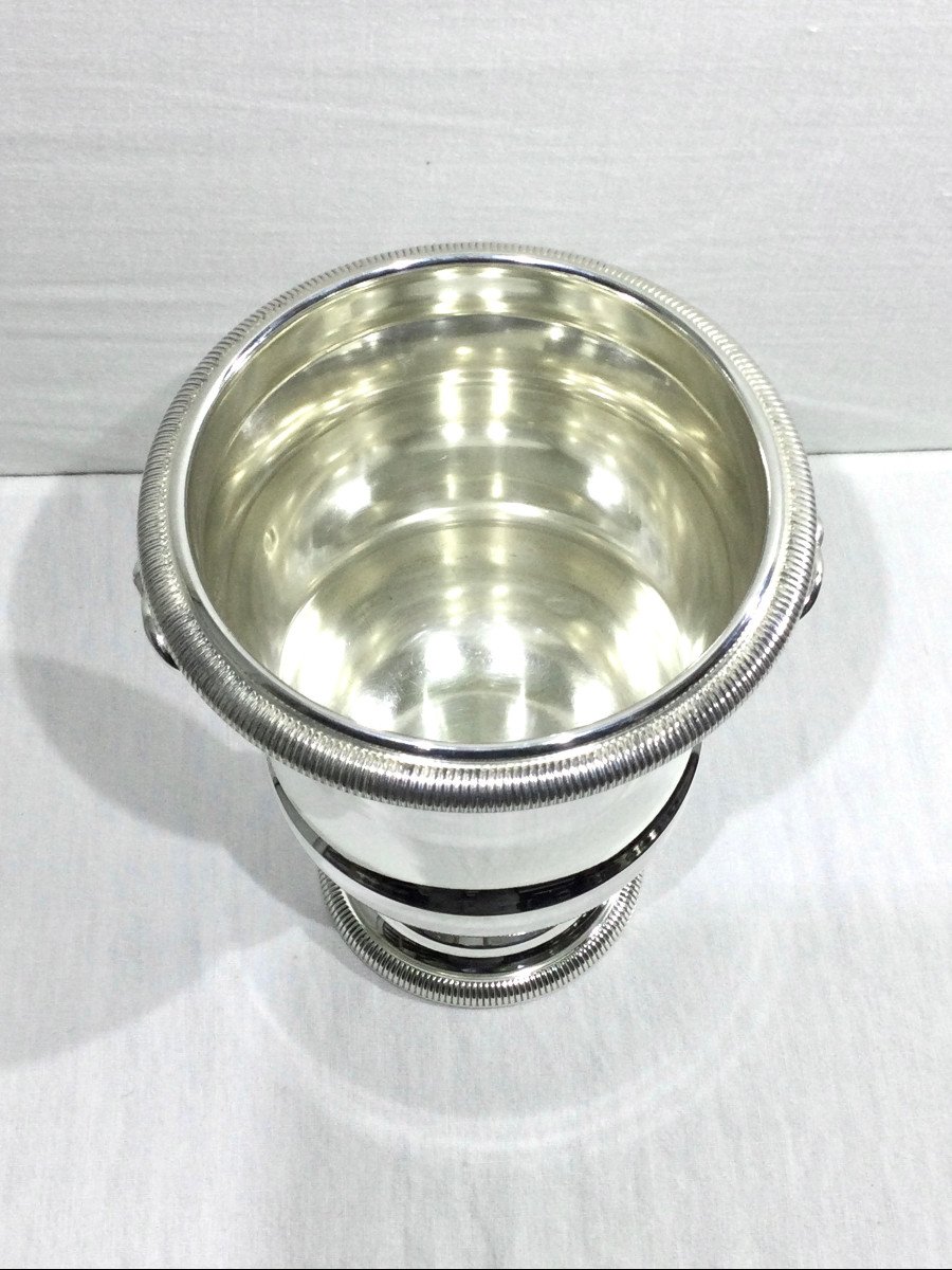 Silver Metal Champagne Bucket-photo-3