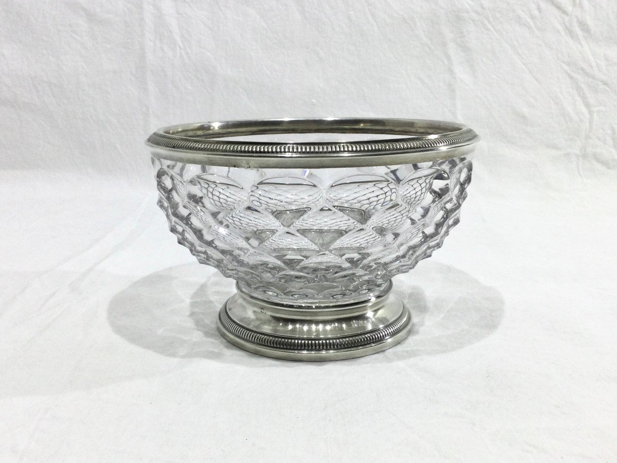 Henri Soufflot - Crystal And Silver Salad Bowl-photo-5
