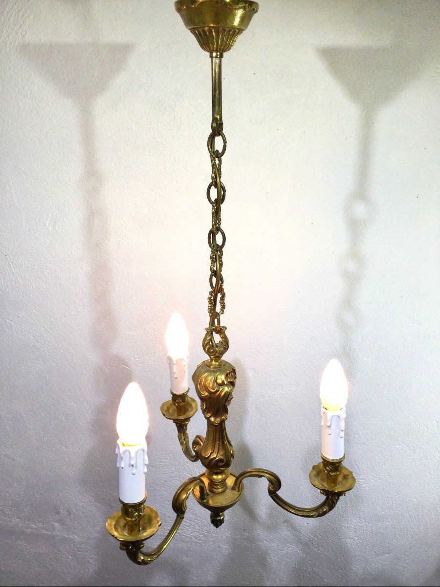 3 Light Bronze Chandelier