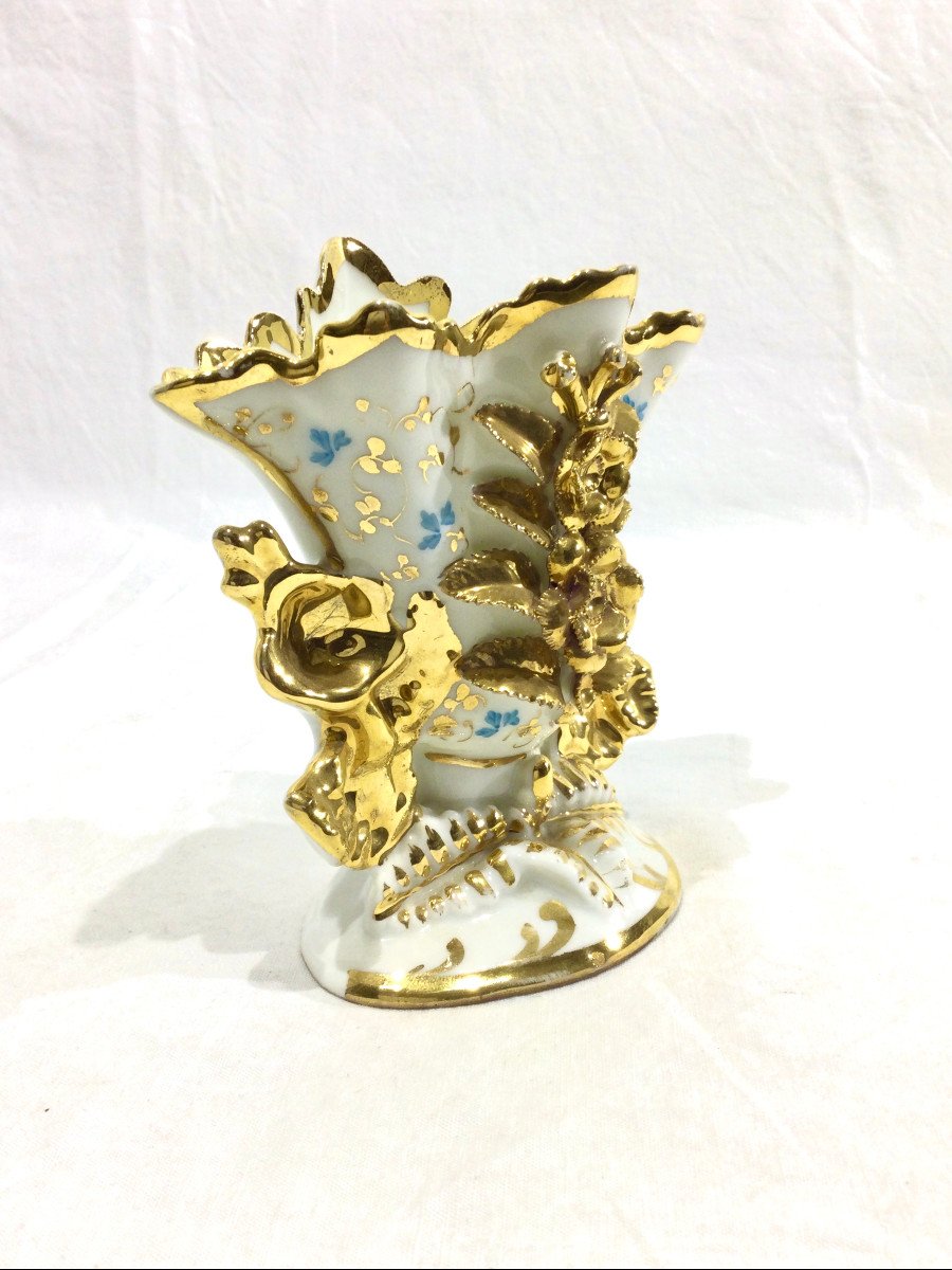 Vase De Mariée En Porcelaine Vieux Paris XIXème Siècle-photo-2
