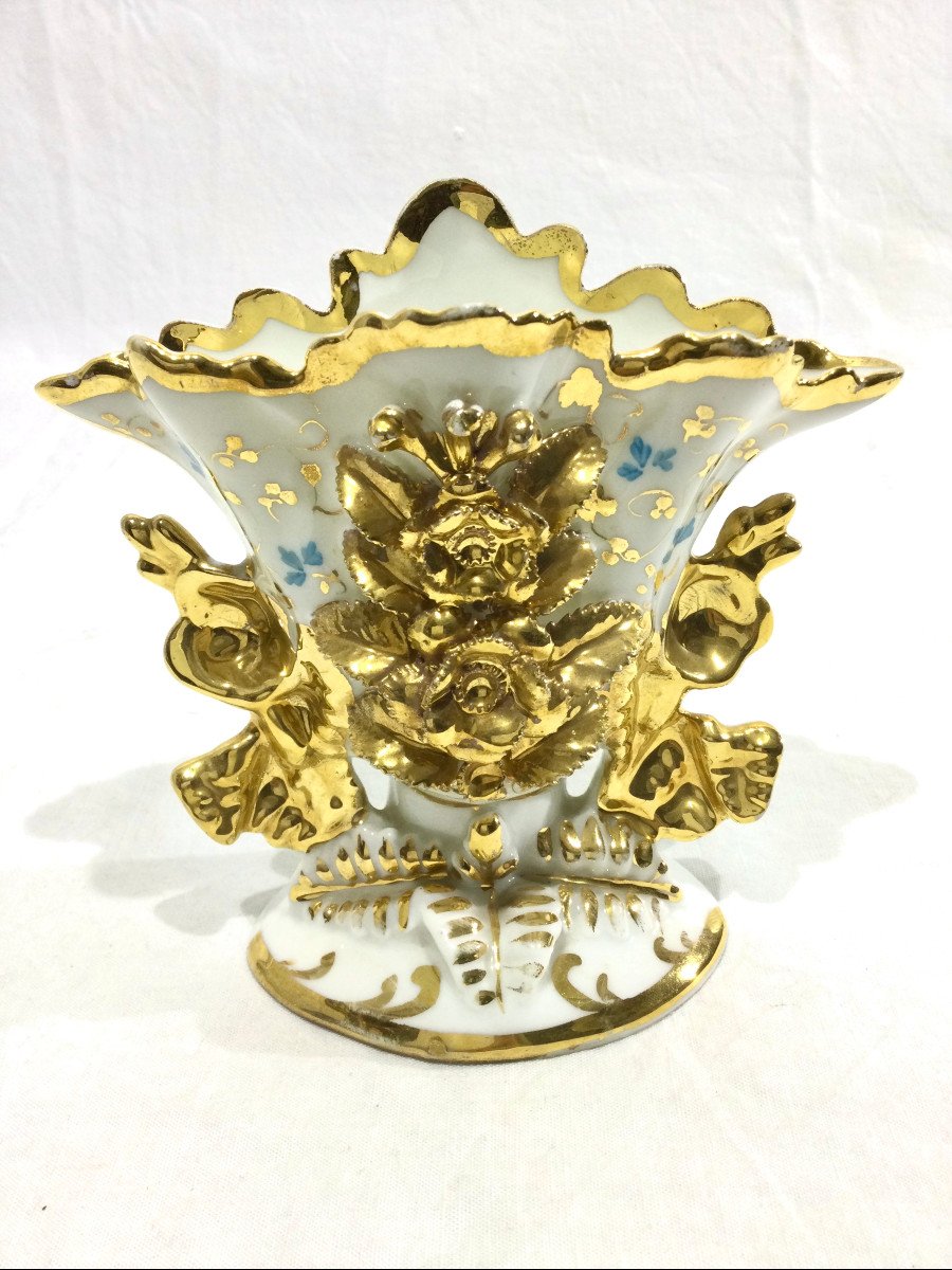Vase De Mariée En Porcelaine Vieux Paris XIXème Siècle-photo-7