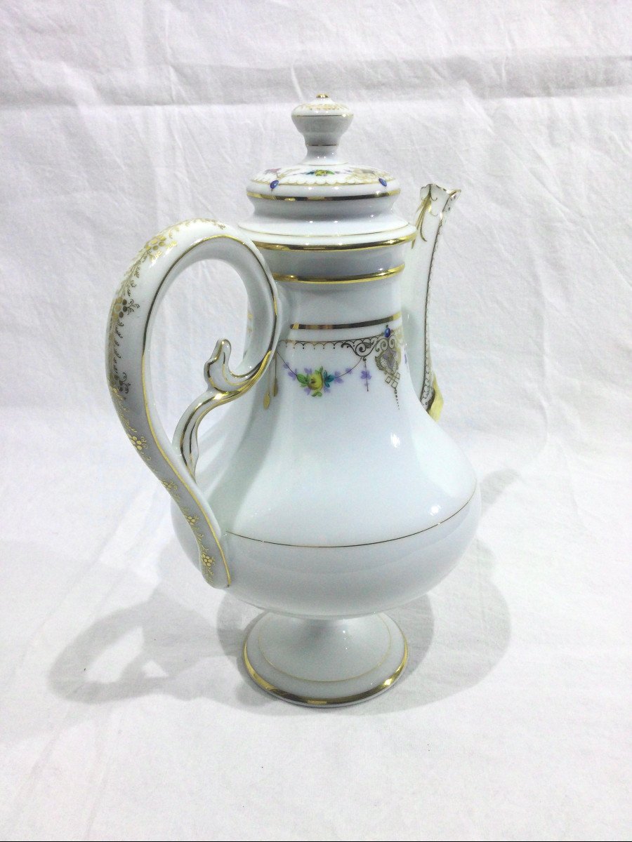 Old Paris Porcelain Teapot 19th Century-photo-4