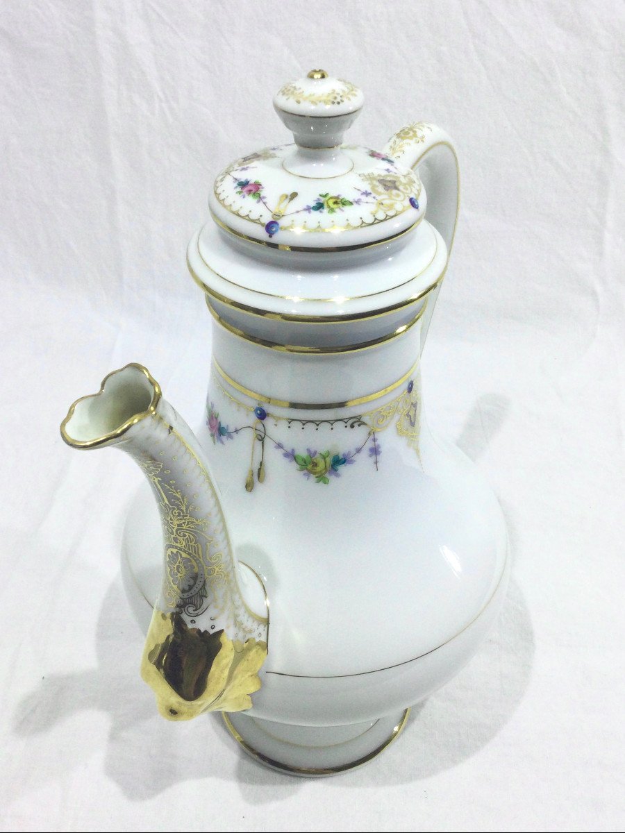 Old Paris Porcelain Teapot 19th Century-photo-4