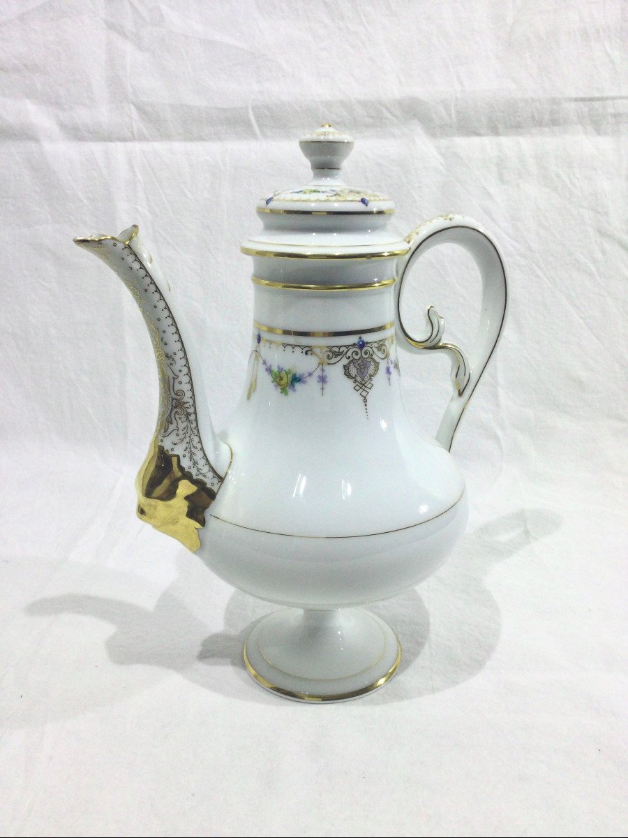 Old Paris Porcelain Teapot 19th Century