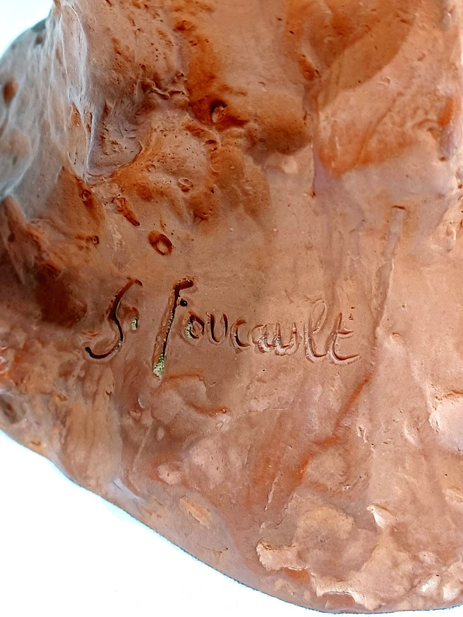 S. Foucault - Buste Beethoven En Terre Cuite-photo-4