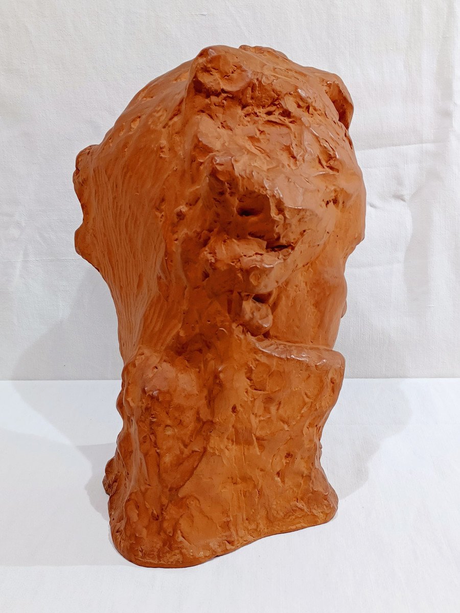 S. Foucault - Buste Beethoven En Terre Cuite-photo-2
