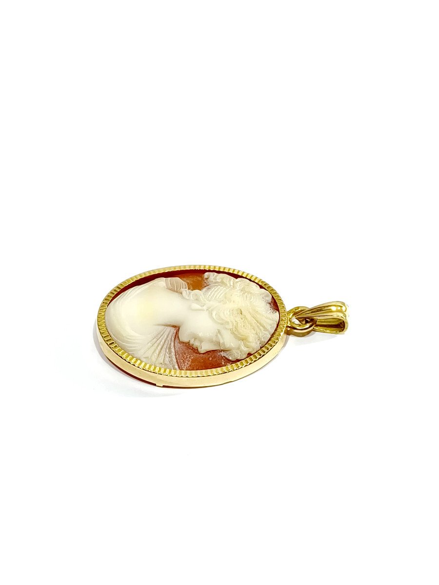 Gold Pendant And Shell Cameo  -photo-2