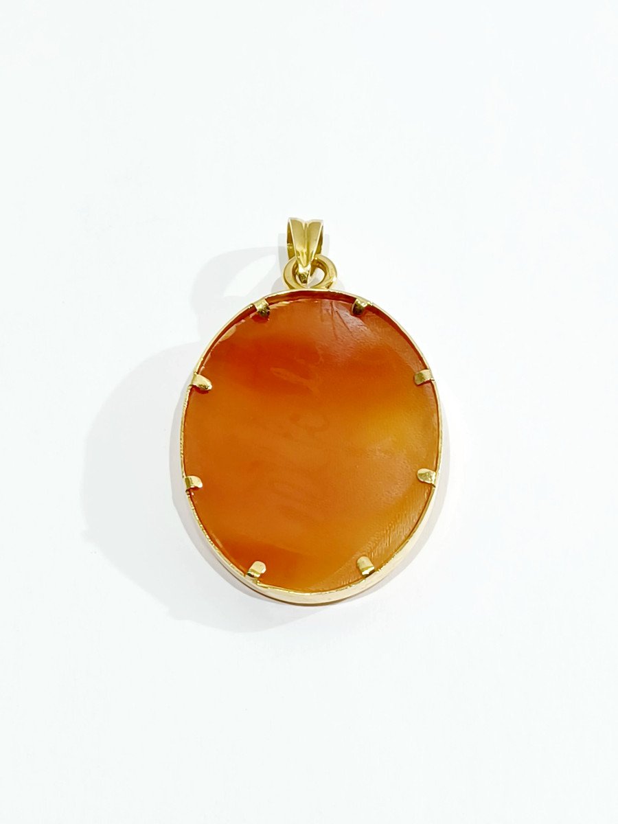 Gold Pendant And Shell Cameo  -photo-2