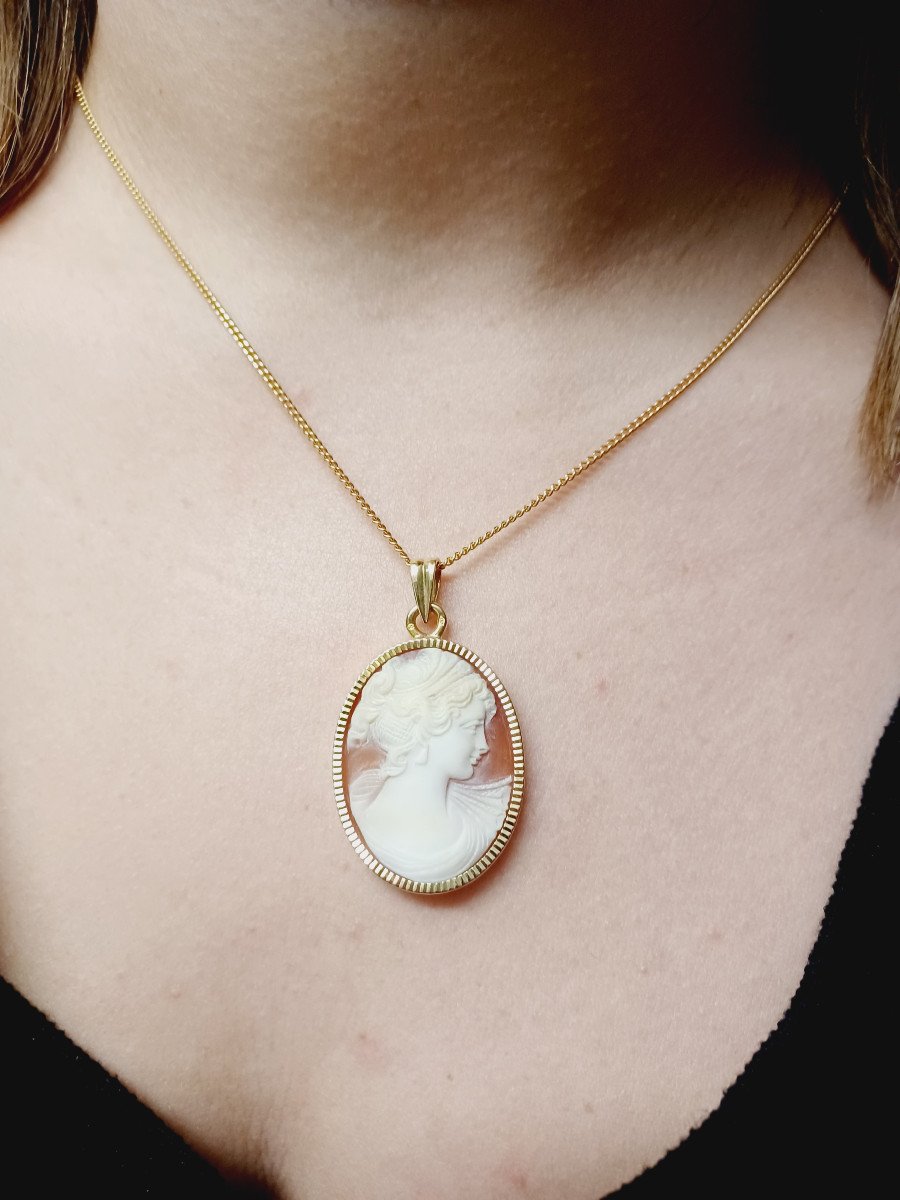 Gold Pendant And Shell Cameo  -photo-8