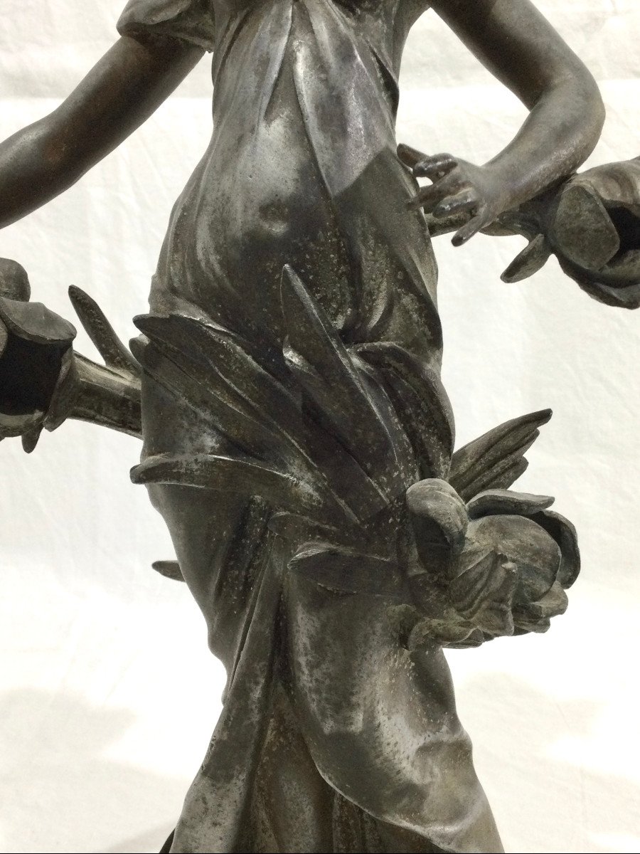 L. Moreau - Sculpture Iris En Régule-photo-1