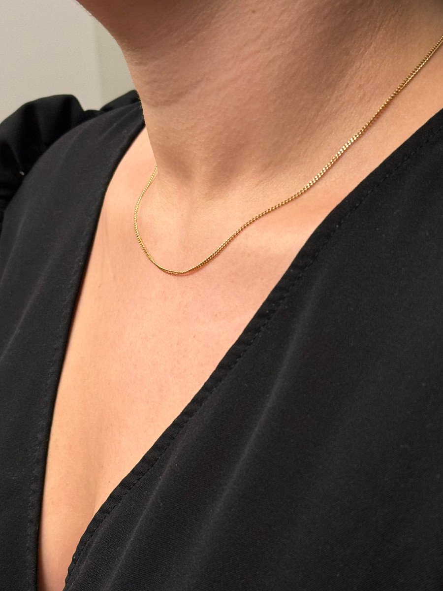 Curb Link Gold Chain	   -photo-8