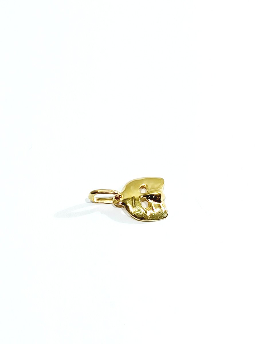 Pendentif Masque Italien En Or -photo-2