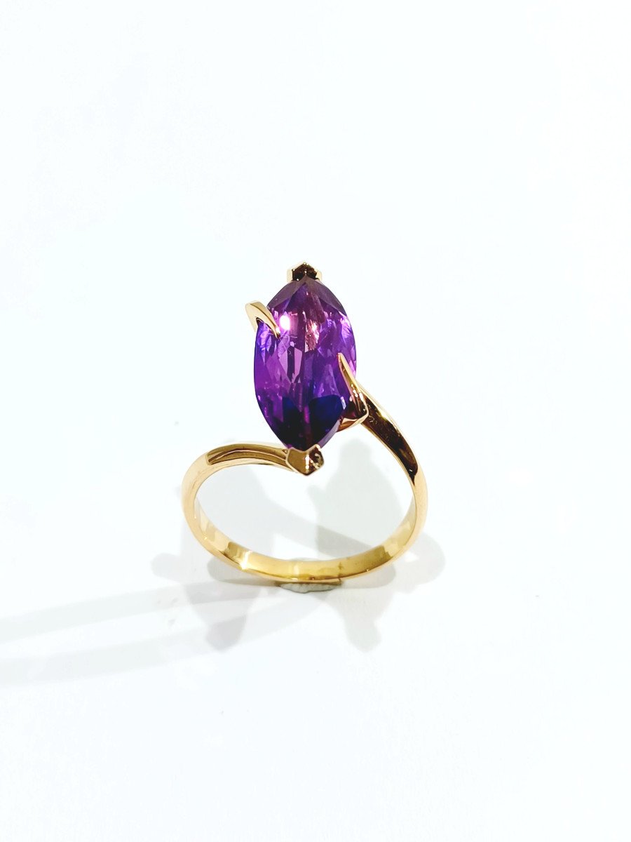 Amethyst And Gold Ring -photo-2
