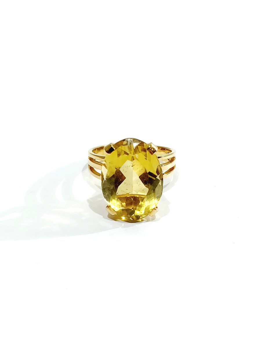 Rose Gold And Citrine Ring-photo-1