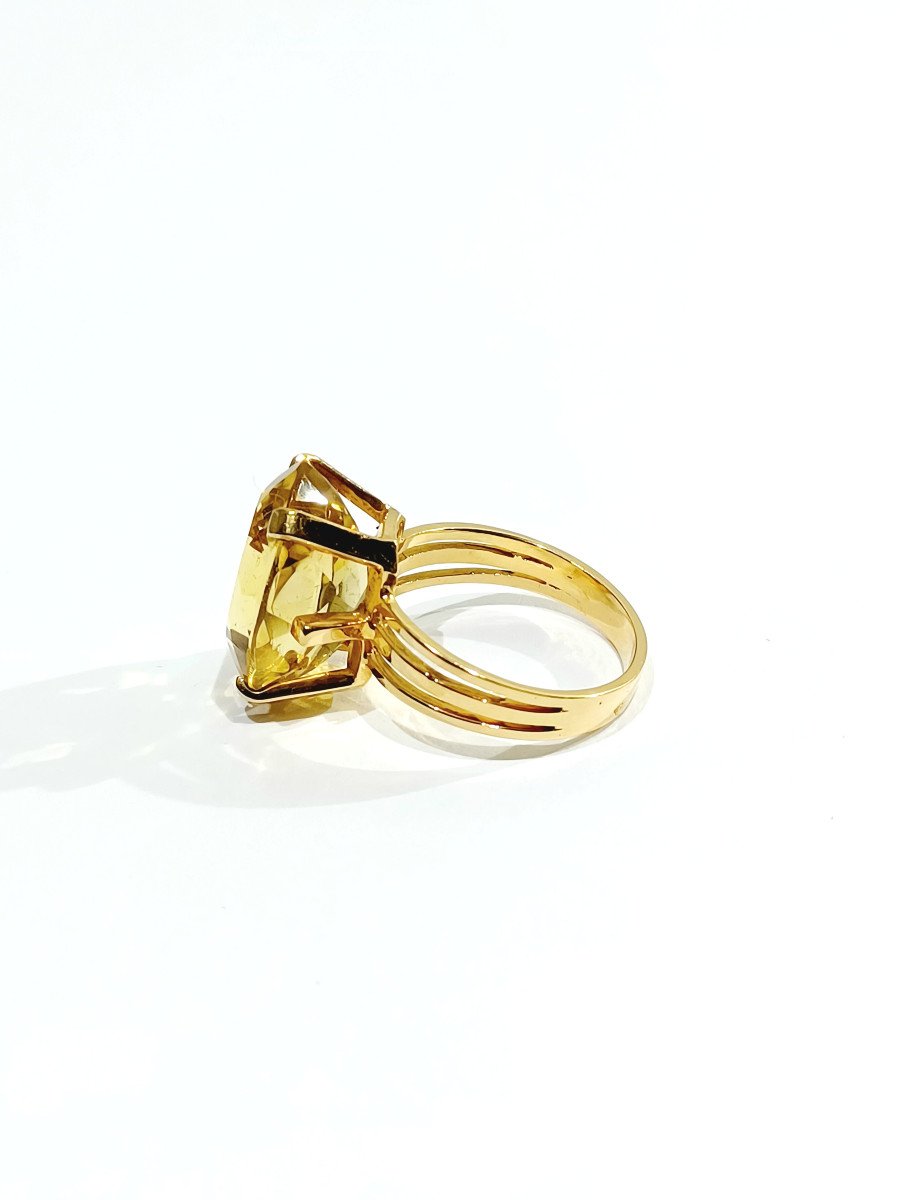 Rose Gold And Citrine Ring-photo-2