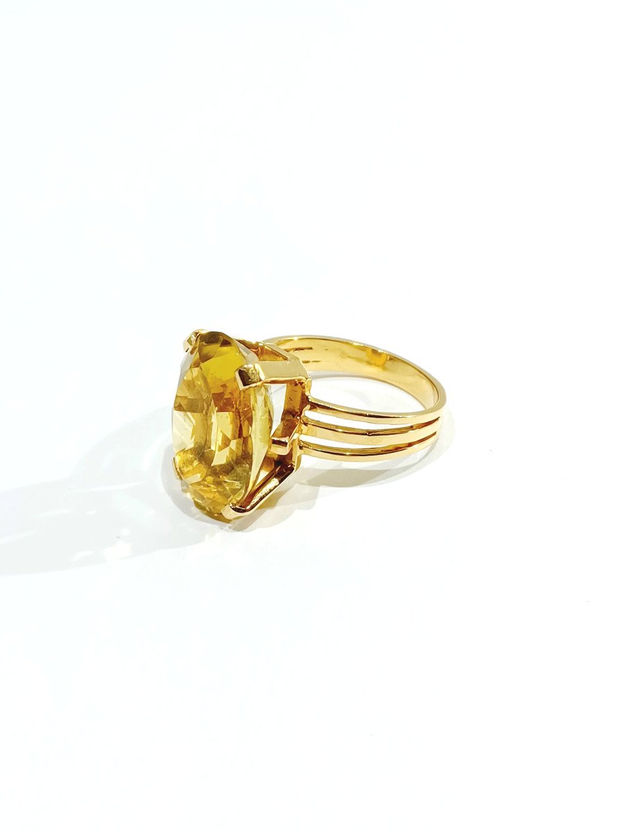 Rose Gold And Citrine Ring-photo-4