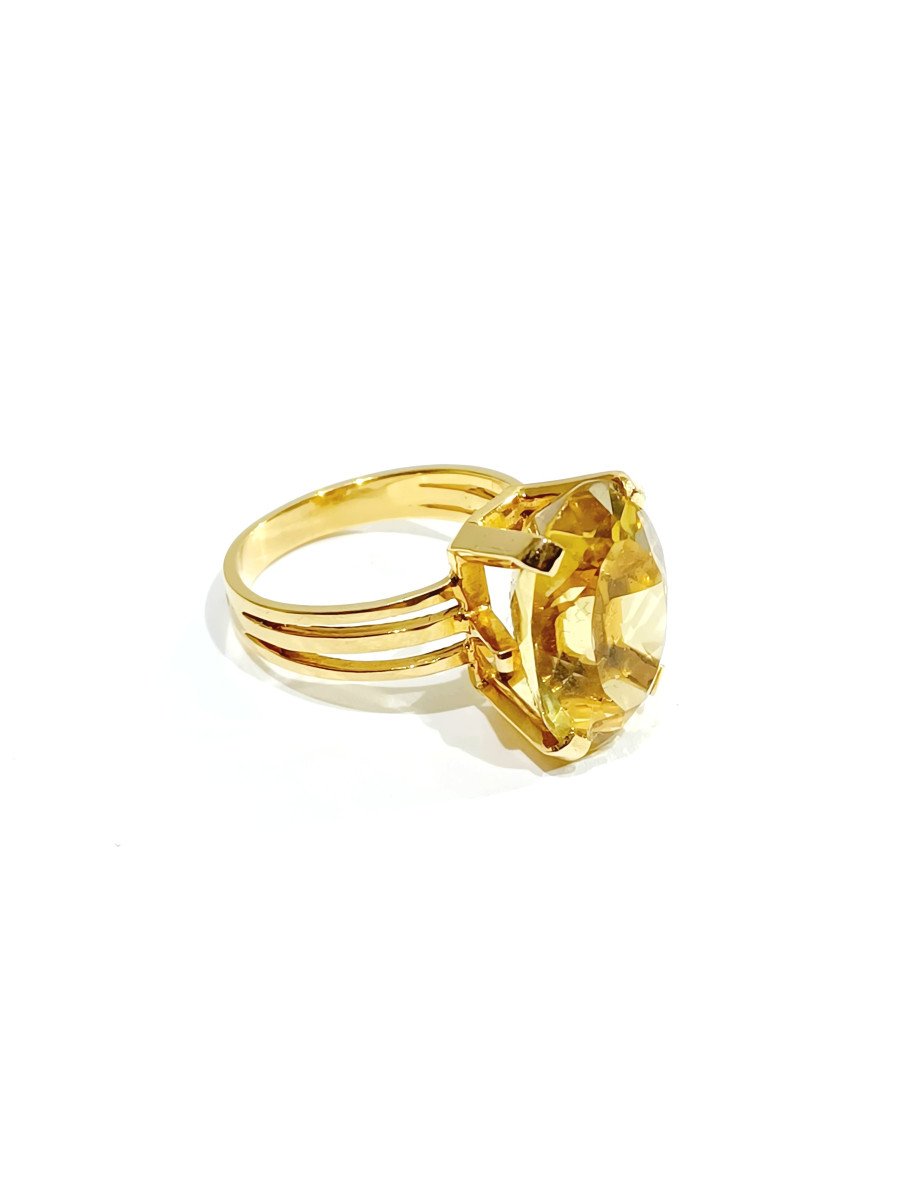 Rose Gold And Citrine Ring-photo-5