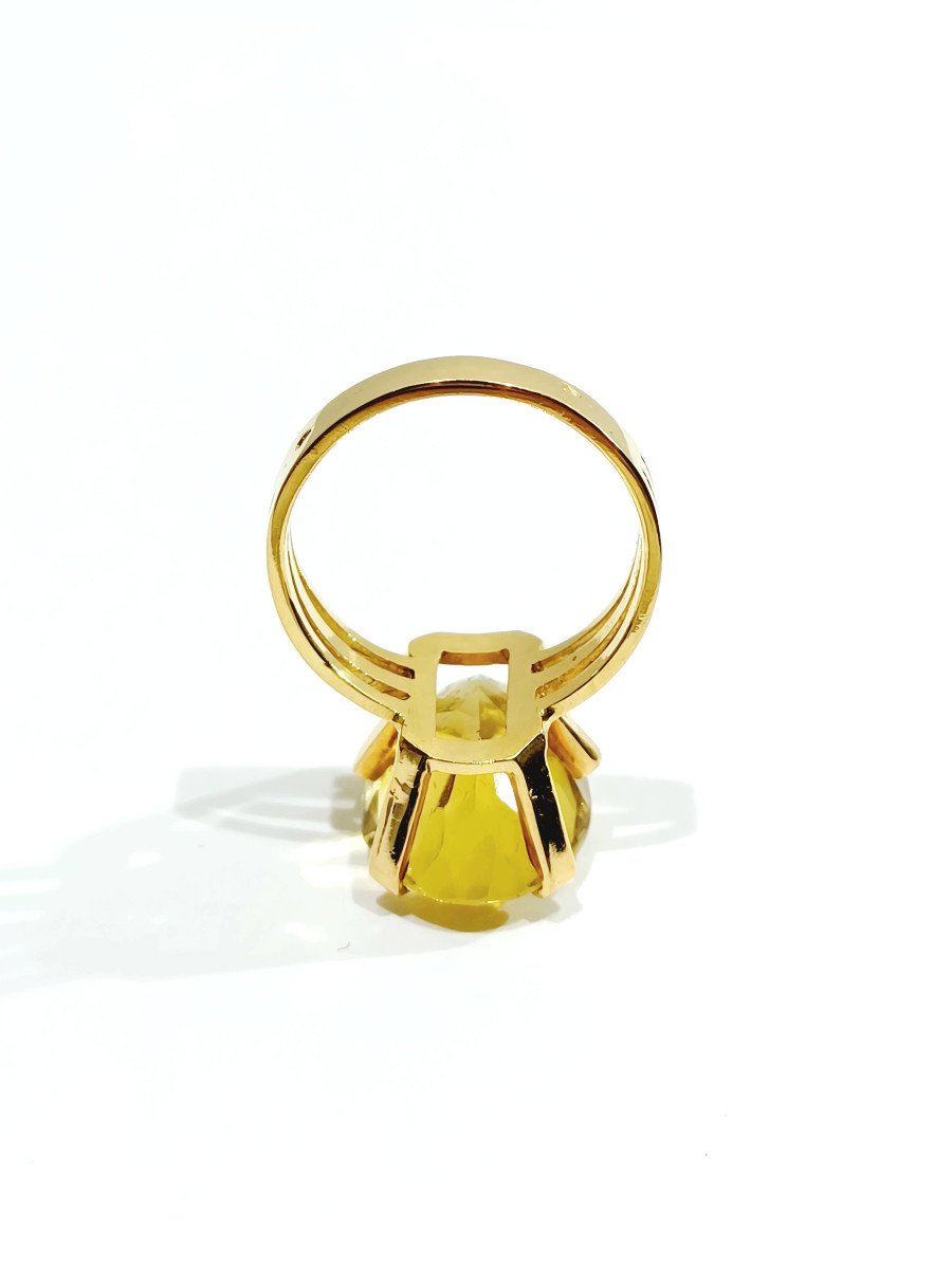 Bague En Or Rose Et Citrine-photo-6