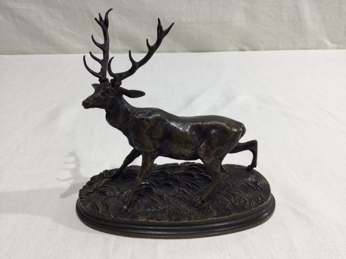 Pierre-jules Mêne - Cerf En Bronze