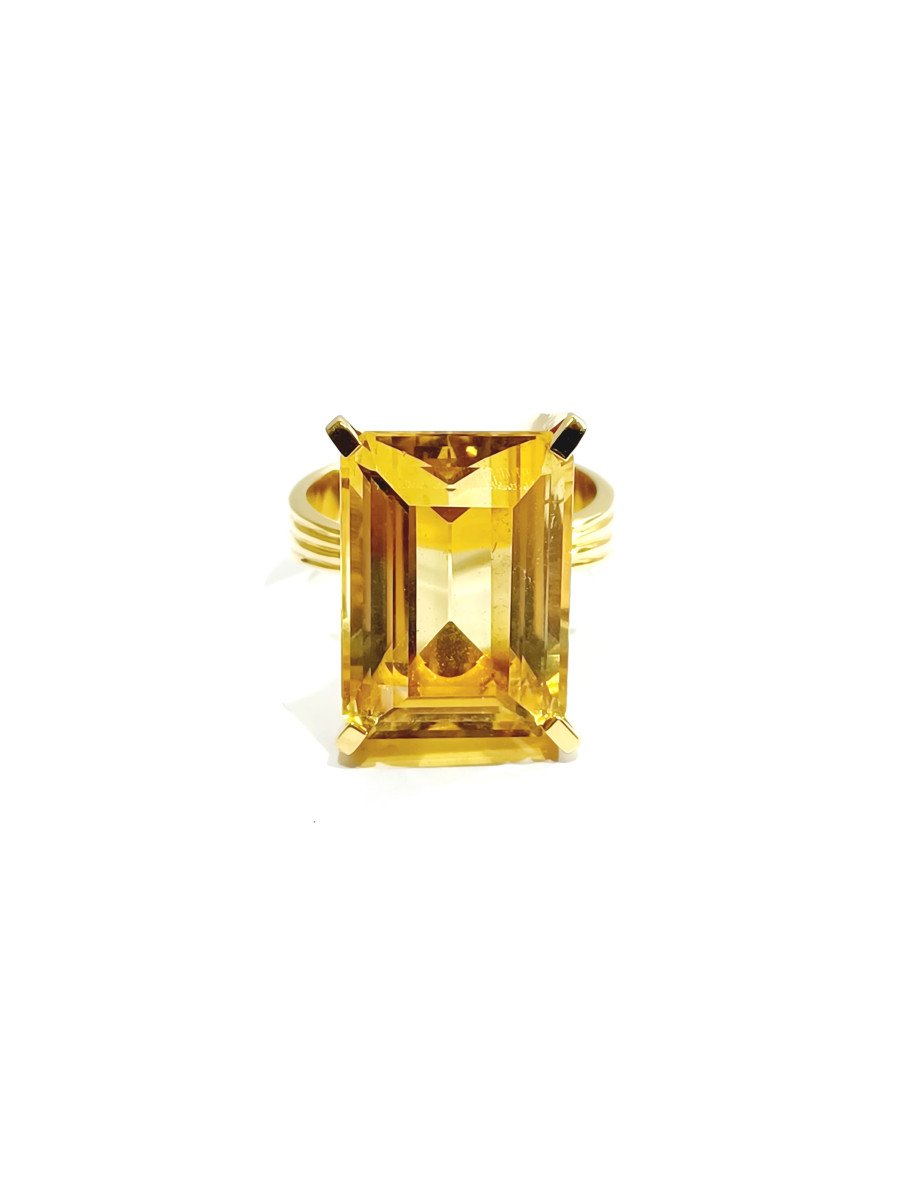 Bague Or Et Citrine-photo-1