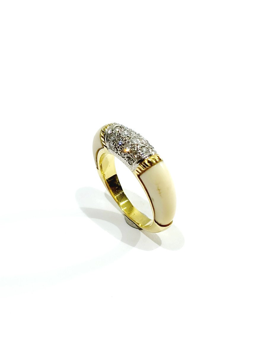 Ivory Gold And Diamond Ring-photo-4